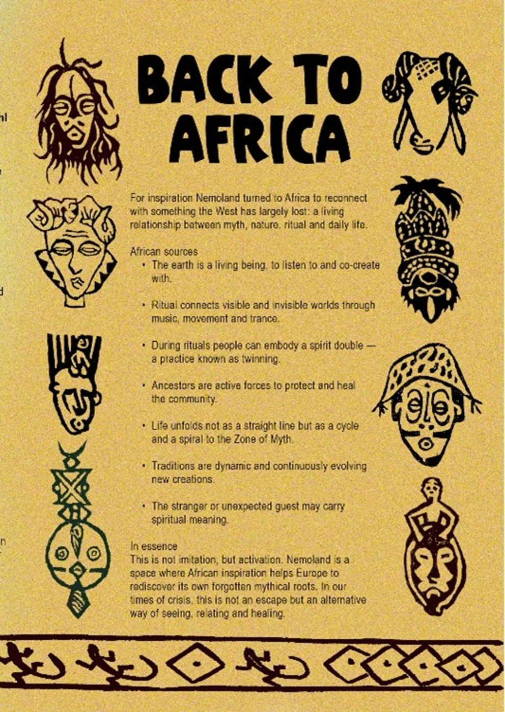 Back to Africa flyer